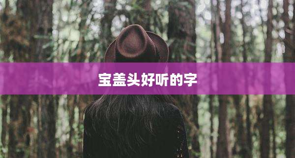 宝盖头好听的字