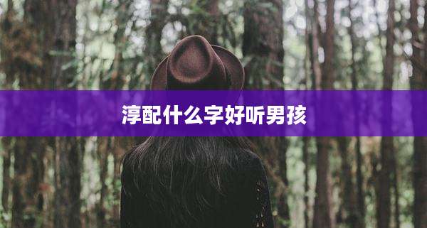 淳配什么字好听男孩