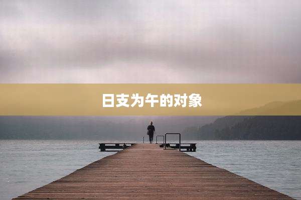 日支为午的对象