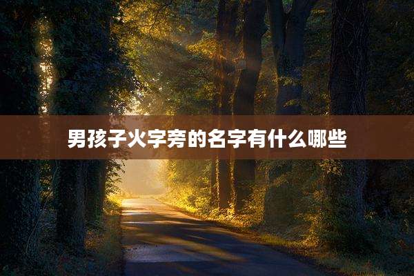 男孩子火字旁的名字有什么哪些