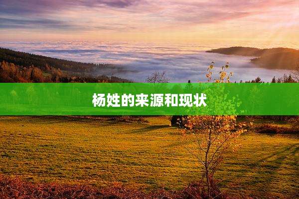 杨姓的来源和现状