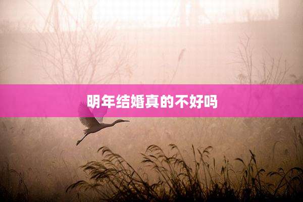明年结婚真的不好吗