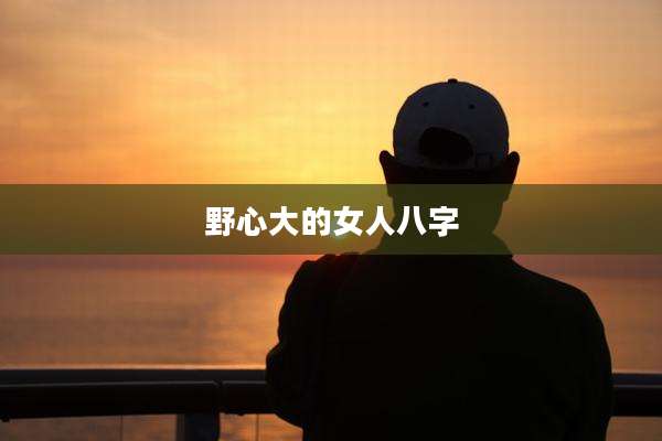 野心大的女人八字