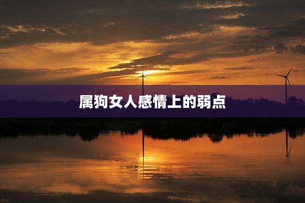 属狗女人感情上的弱点