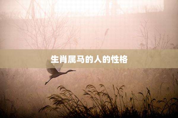 生肖属马的人的性格
