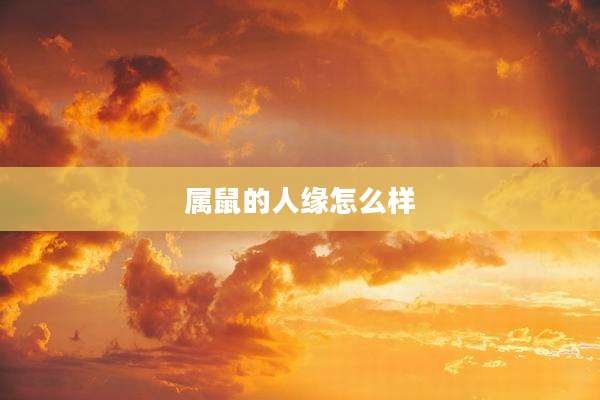 属鼠的人缘怎么样
