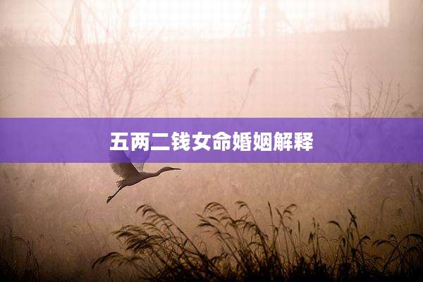 五两二钱女命婚姻解释