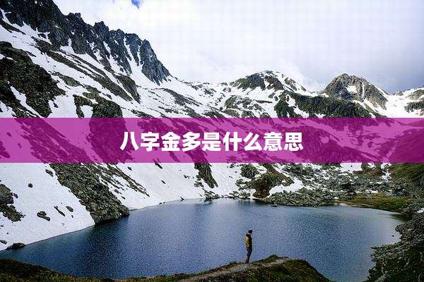 八字金多是什么意思