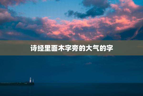 诗经里面木字旁的大气的字