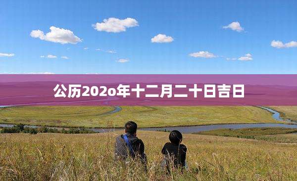 公历202o年十二月二十日吉日