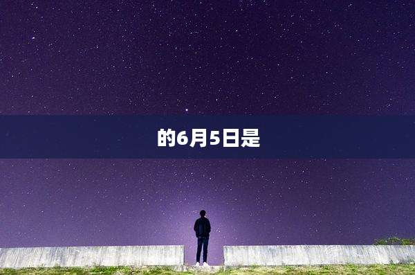 的6月5日是
