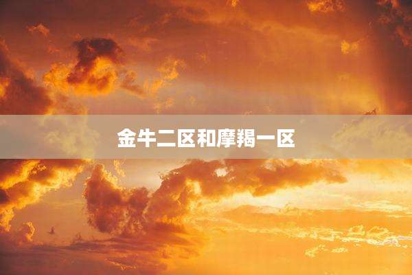 金牛二区和摩羯一区