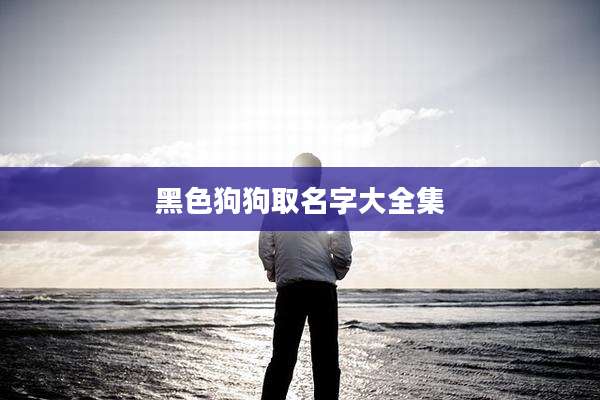 黑色狗狗取名字大全集