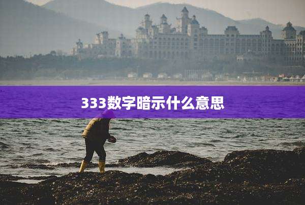 333数字暗示什么意思