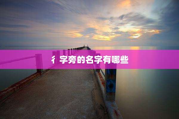 彳字旁的名字有哪些