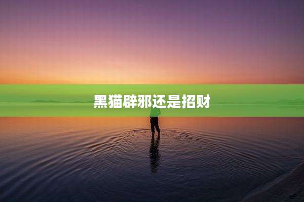 黑猫辟邪还是招财