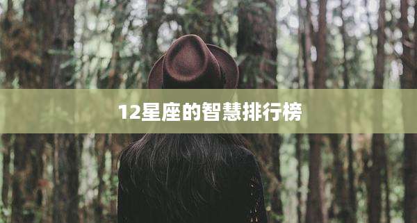 12星座的智慧排行榜