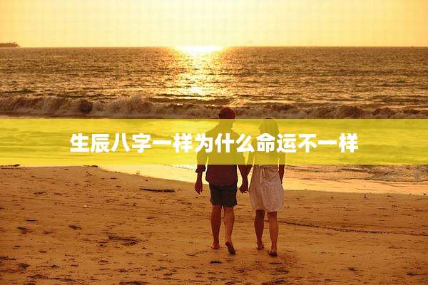 生辰八字一样为什么命运不一样