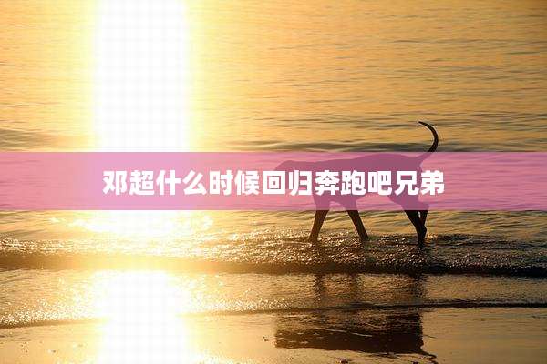 邓超什么时候回归奔跑吧兄弟