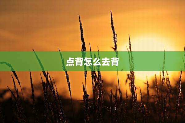 点背怎么去背