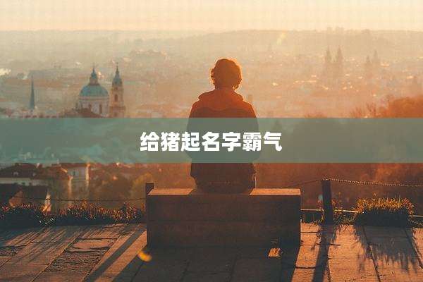 给猪起名字霸气