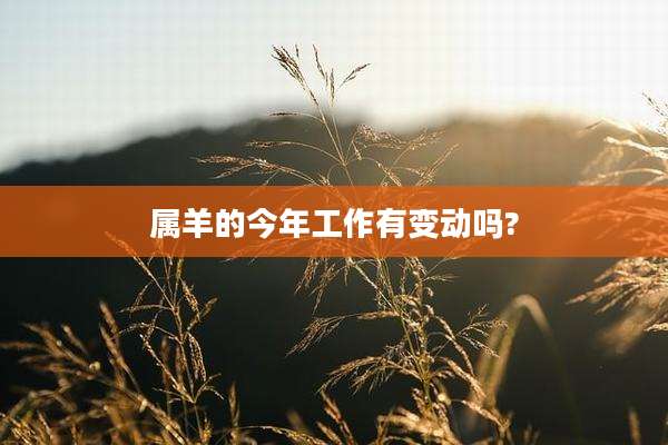 属羊的今年工作有变动吗?