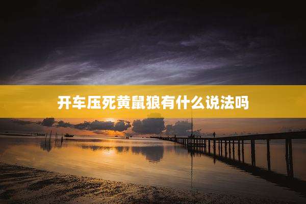 开车压死黄鼠狼有什么说法吗