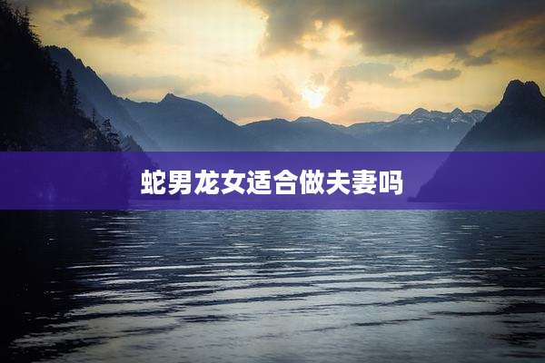 蛇男龙女适合做夫妻吗