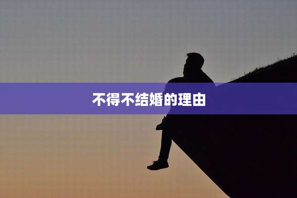 不得不结婚的理由