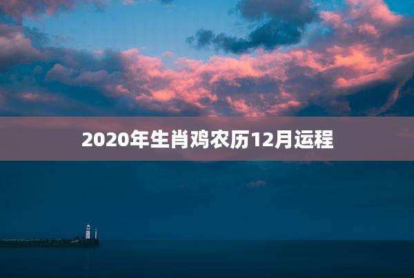 2020年生肖鸡农历12月运程
