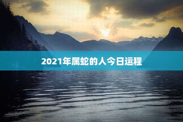 2021年属蛇的人今日运程