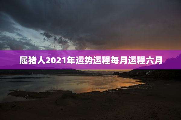 属猪人2021年运势运程每月运程六月