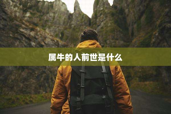 属牛的人前世是什么
