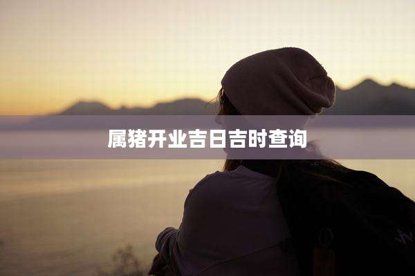 属猪开业吉日吉时查询