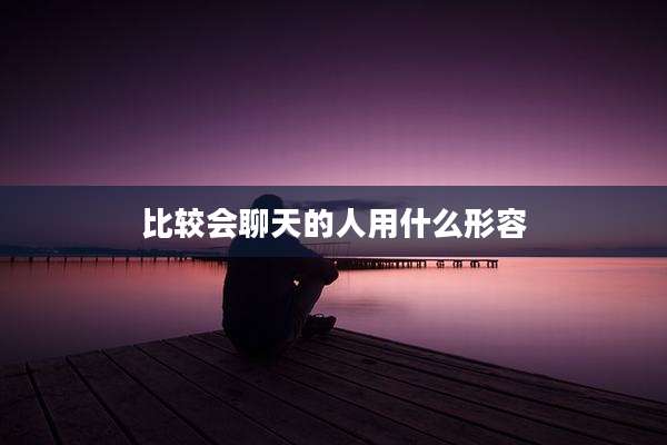 比较会聊天的人用什么形容