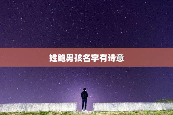 姓鲍男孩名字有诗意