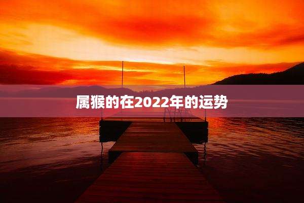 属猴的在2022年的运势