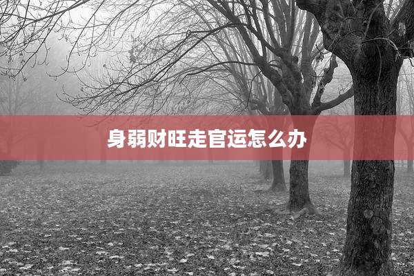 身弱财旺走官运怎么办