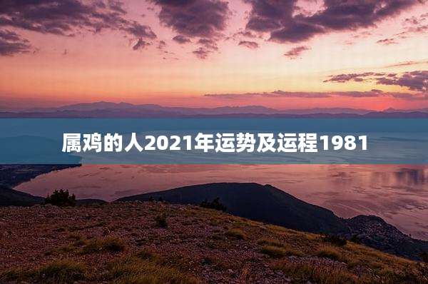 属鸡的人2021年运势及运程1981