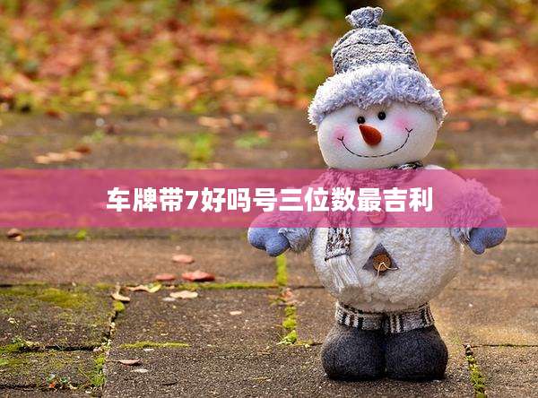 车牌带7好吗号三位数最吉利