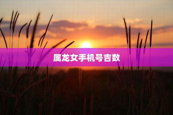 属龙女手机号吉数