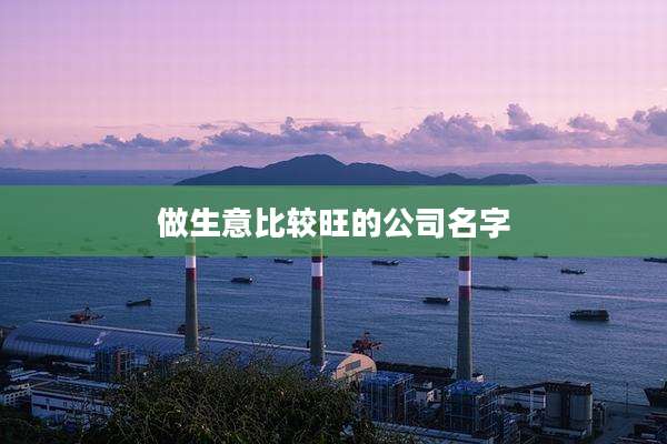 做生意比较旺的公司名字