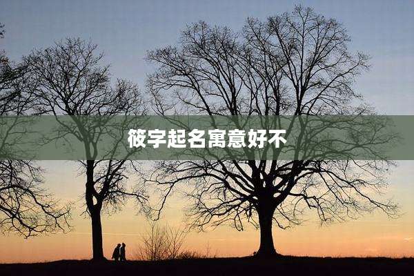 筱字起名寓意好不