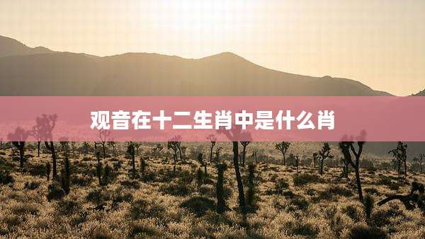 观音在十二生肖中是什么肖