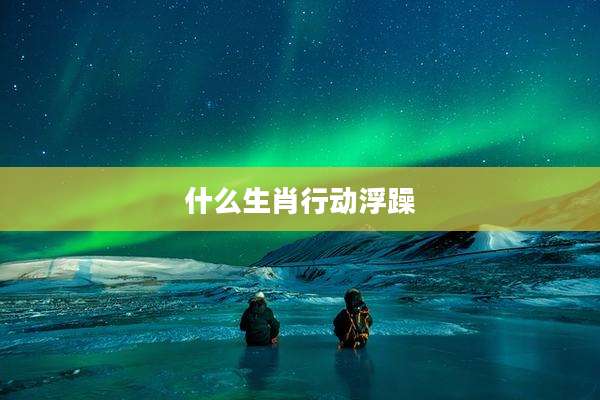什么生肖行动浮躁