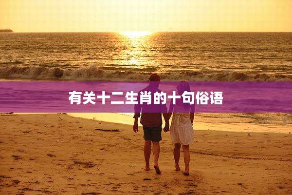 有关十二生肖的十句俗语