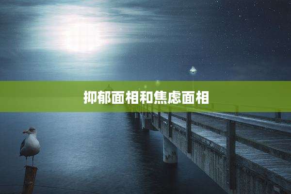 抑郁面相和焦虑面相