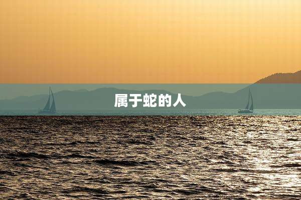 属于蛇的人