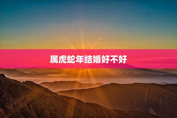属虎蛇年结婚好不好