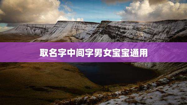 取名字中间字男女宝宝通用